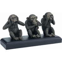 Τρεις σοφοί πίθηκοι (Αγαλμα Ηλεκτρόλυσης Μπρούτζου 13εκ)